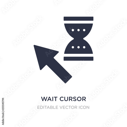 wait cursor icon on white background. Simple element illustration from UI concept.
