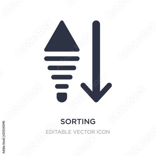 sorting icon on white background. Simple element illustration from UI concept.