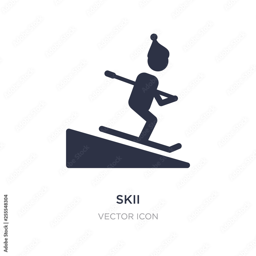 skii icon on white background. Simple element illustration from Activity and hobbies concept. skii icon on white background. Simple element illustration from Activity and hobbies concept.