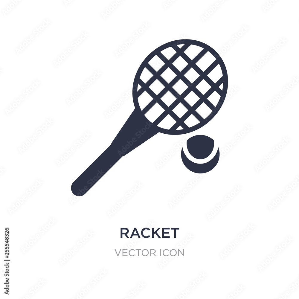 racket icon on white background. Simple element illustration from Activity and hobbies concept. racket icon on white background. Simple element illustration from Activity and hobbies concept.