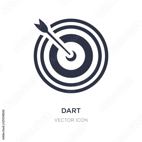 dart icon on white background. Simple element illustration from Activity and hobbies concept.