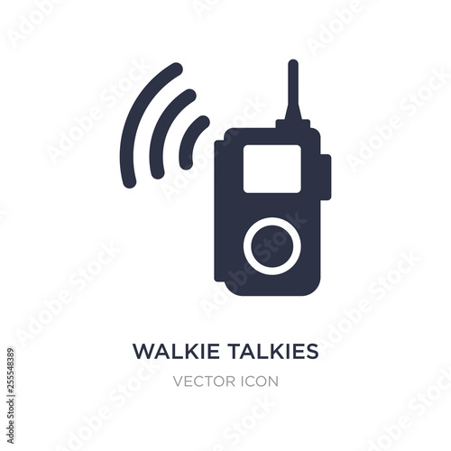 walkie talkies icon on white background. Simple element illustration from Activity and hobbies concept. photo