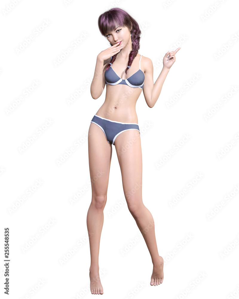 3D beautiful summer beach blond woman blue swimsuit bikini.Summer rest.Conceptual fashion art.Seductive candid pose.Realistic render illustration.Isolate 3D beautiful summer beach blond woman blue swimsuit bikini.Summer rest.Conceptual fashion art.Seductive candid pose.Realistic render illustration.Isolate