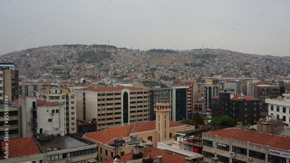View of the city of Izmir in Turkey
