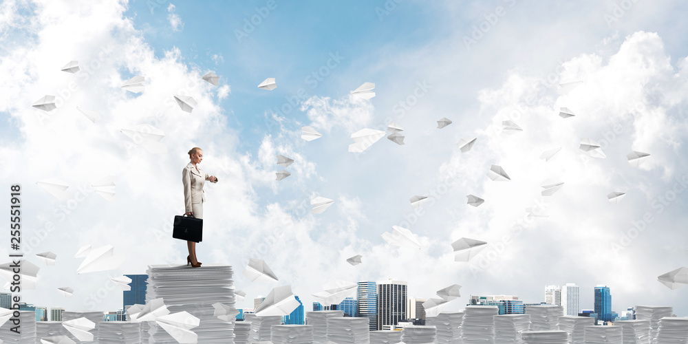 Successful confident business woman in suit. Successful confident business woman in suit.