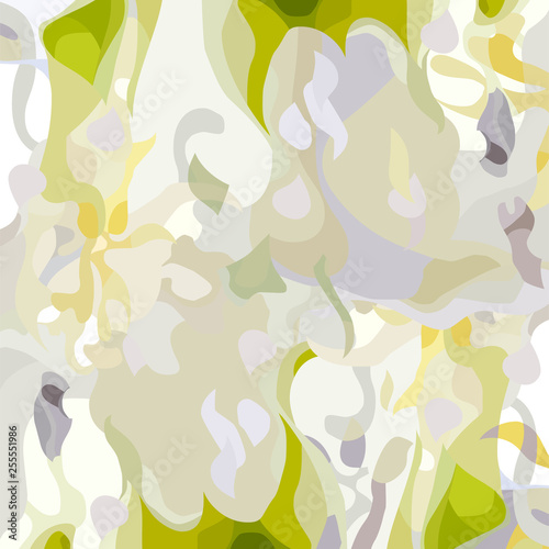 drawn abstract background in light cream tones with green spots