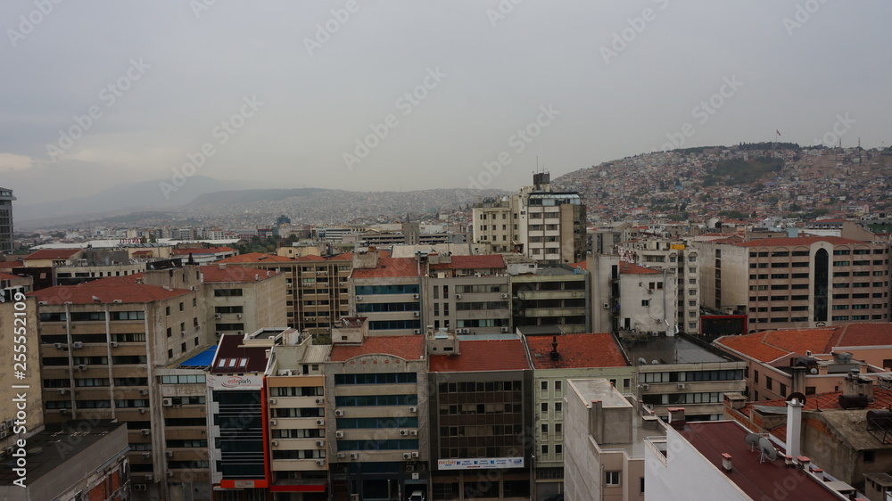 View of the city of Izmir in Turkey