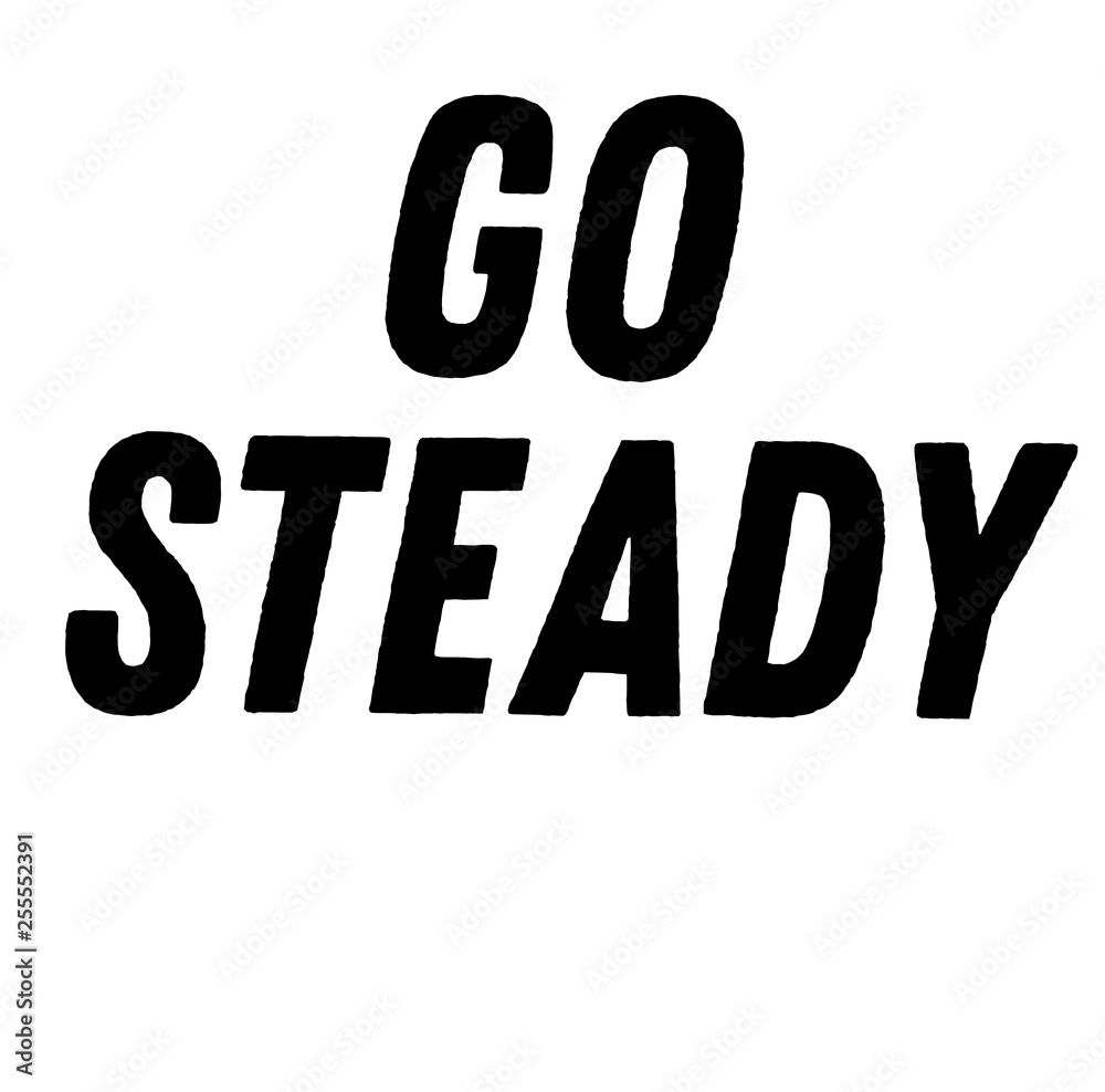 go steady stamp on white go steady stamp on white