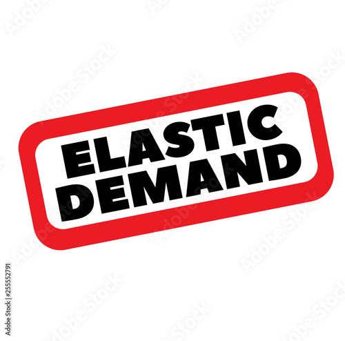 elastic demand stamp on white