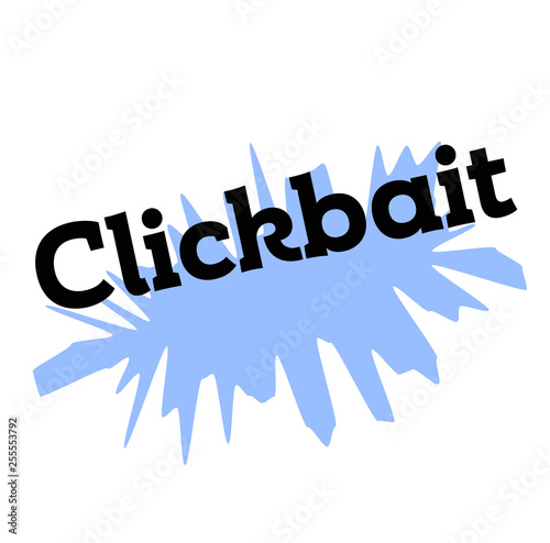 clickbait stamp on white