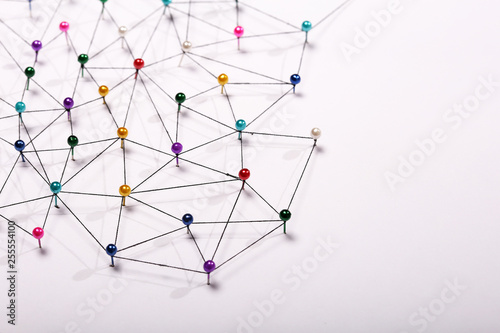 Fototapeta Naklejka Na Ścianę i Meble -  Linking entities. Network, networking, social media, internet co