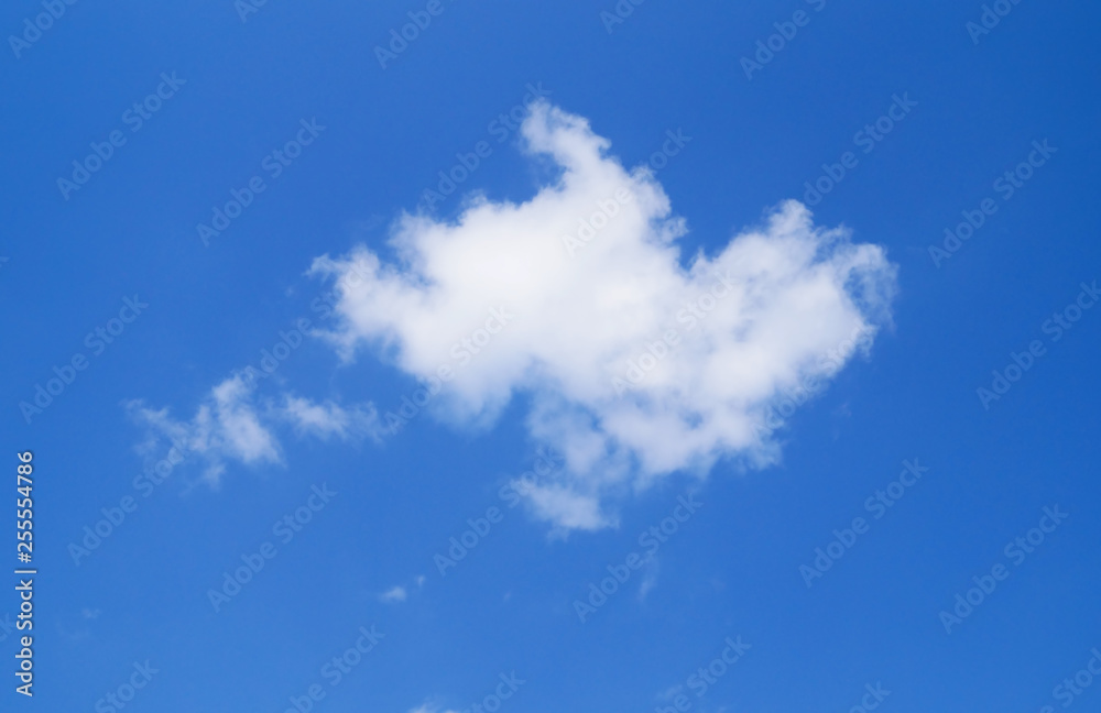 Big cloud in sky.