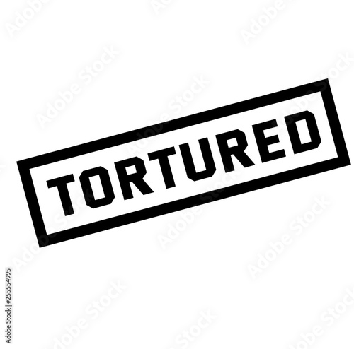 tortured stamp on white