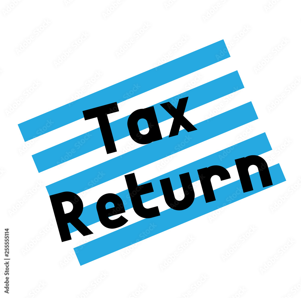 Obraz premium tax return stamp on white