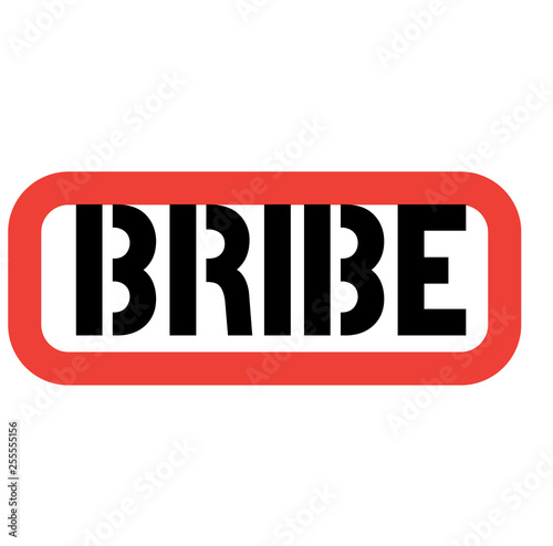 bribe stamp on white