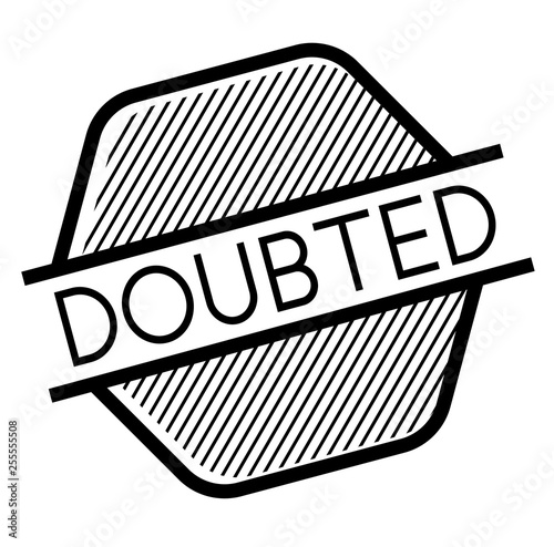 Doubted stamp on white
