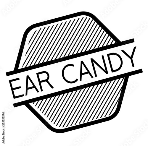 Ear candy stamp on white
