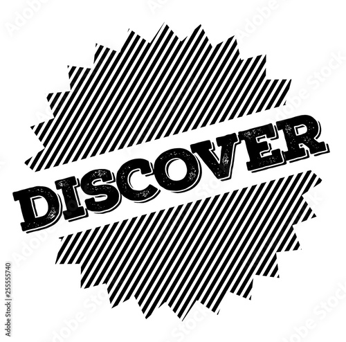 Discover stamp on white