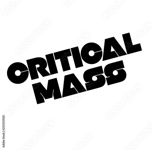 Critical Mass stamp on white