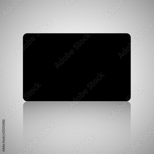 Vector business card template. Gift card or discount or credit card template with black background