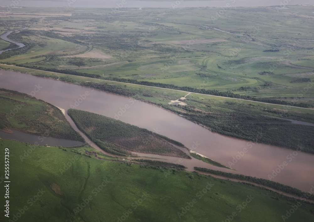 Amur river in Khabarovsk. Russia