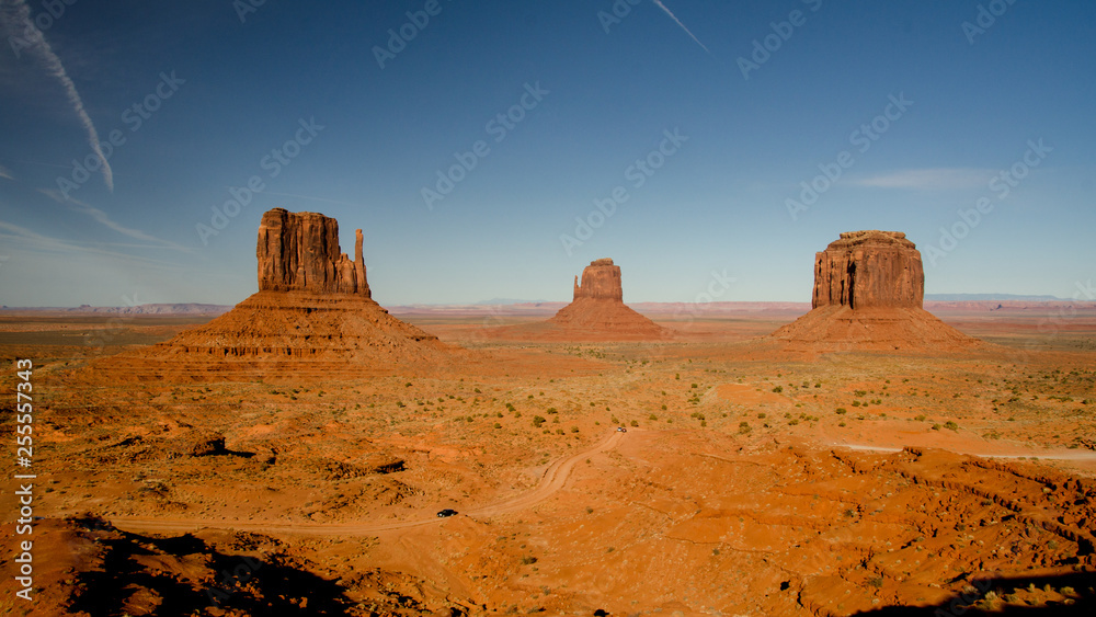 The Mittens and Merrick at Sunset, Monument Valley, Arizona