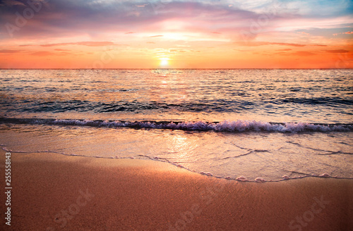 Fototapeta Naklejka Na Ścianę i Meble -  Beautiful cloudscape over the sea, sunrise shot
