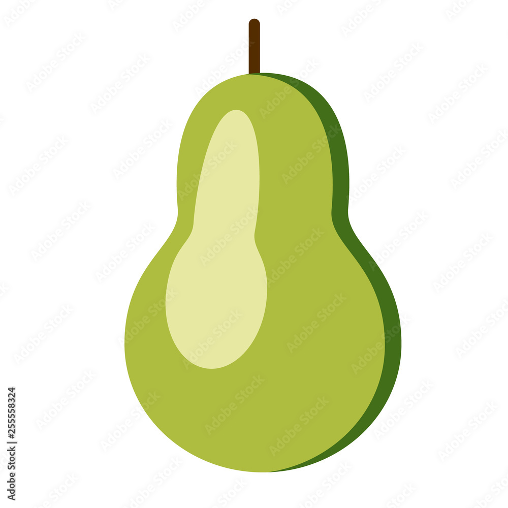 pear flat color art illustration pear flat color art illustration