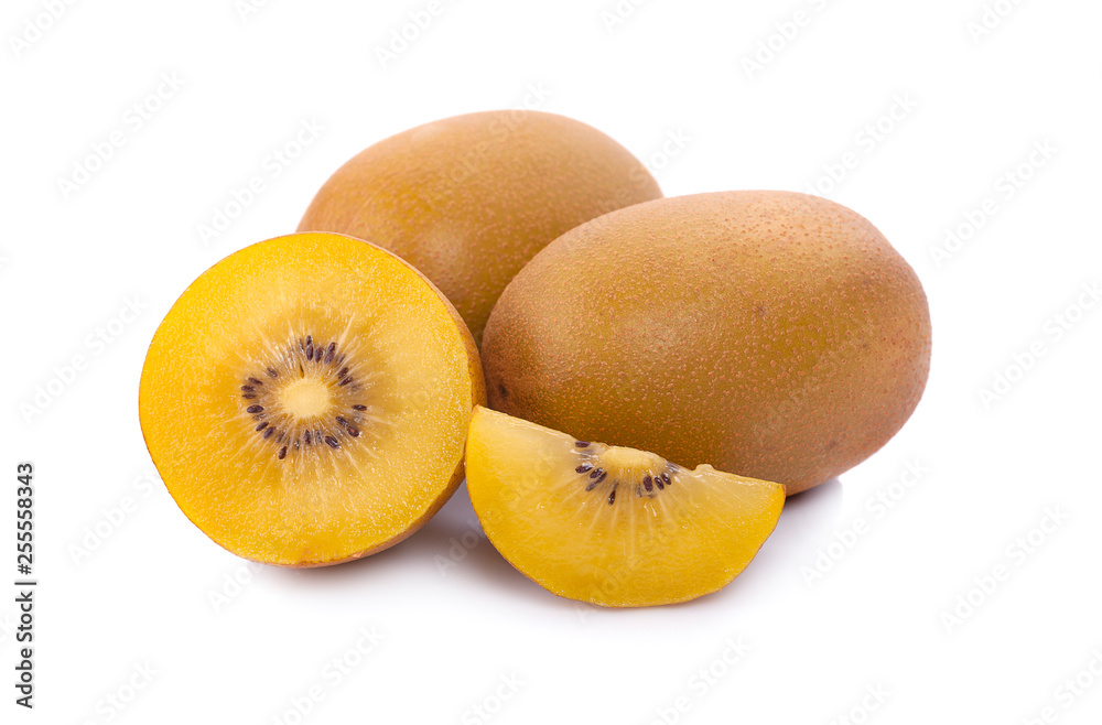 gold kiwi isolated on white background gold kiwi isolated on white background