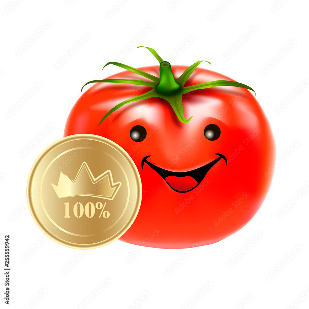 Tomato on a white background.100% quality or 100% natural. Print quality on a tomato.Tomato close-up. Red tomato. Tomato on a white background.100% quality or 100% natural. Print quality on a tomato.Tomato close-up. Red tomato.