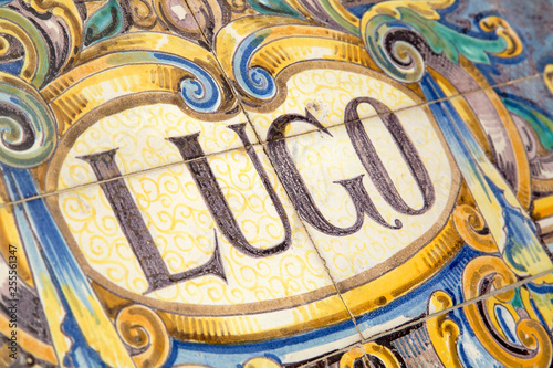 Lugo Sign; Plaza de Espana Square; Seville