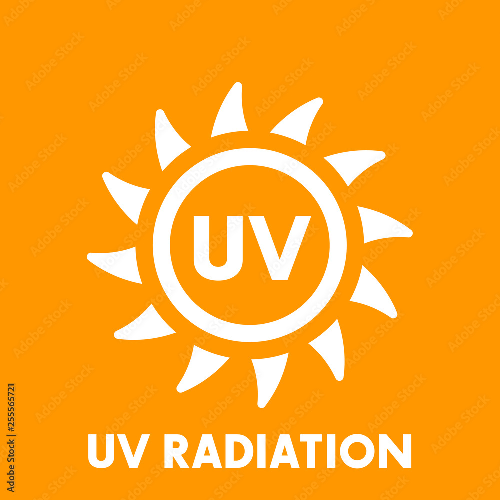 Fototapeta premium UV radiation vector sign