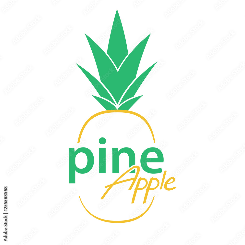 Pineapple. Label or Logo. Vector Illustration. Pineapple. Label or Logo. Vector Illustration.