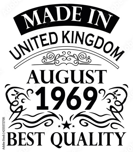 Made in United Kingdom August 1969