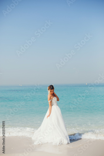 bride near the sea