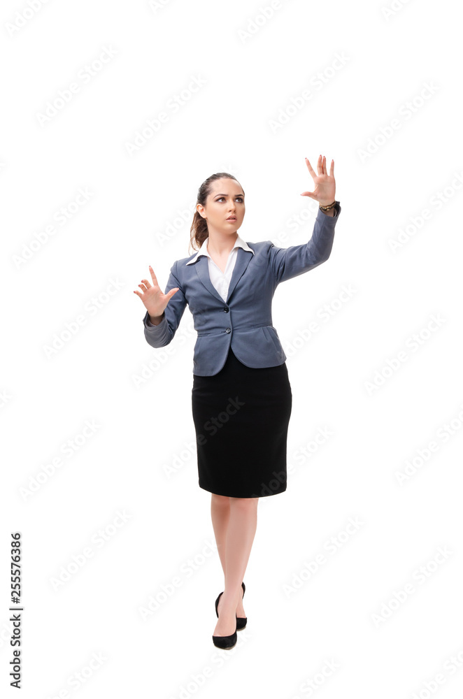Young businesswoman isolated on white background Young businesswoman isolated on white background