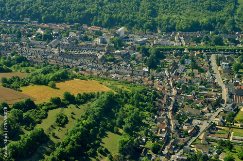 Les Andelys, France - july 7 2017 : aerial picture of the town