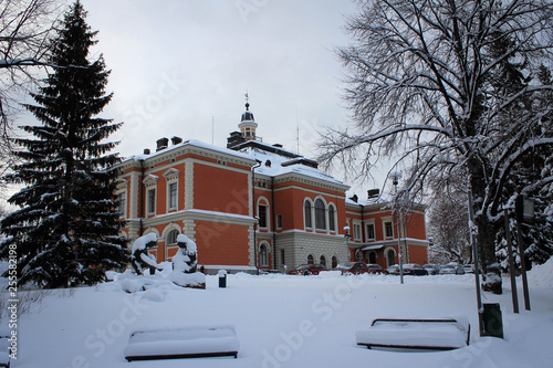 Kuopio City Hall view by winter, Finland photo