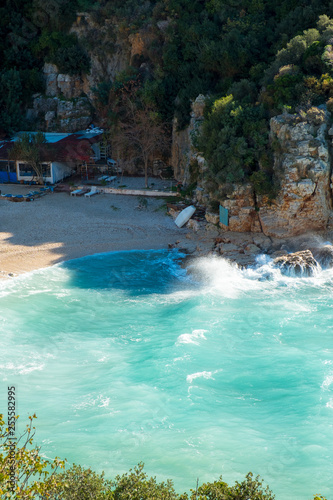 High Angle Mermaid Beach Kas Turkey V