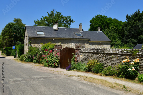 Dampsmesnil, Vexin sur Epte, France - june 19 2018 : picturesque village photo