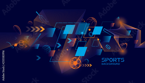 Abstract futuristic background. Vector sport concept