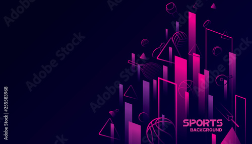 Abstract futuristic background. Vector sport concept