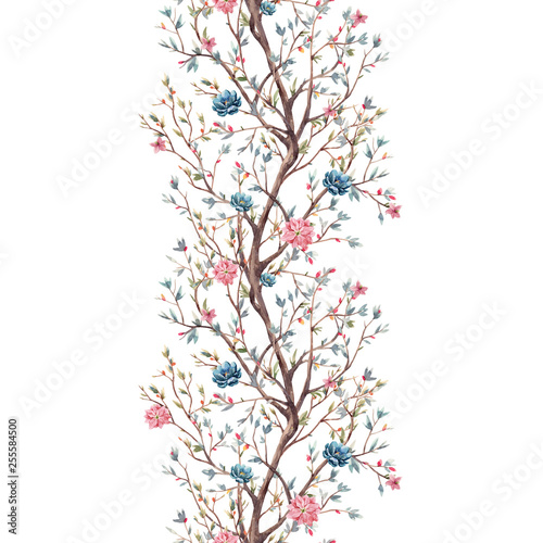 Plakat kwiat ornament drzewa lato