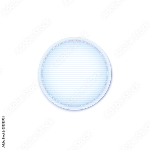 Vector cotton pad for female hygiene circle sponge