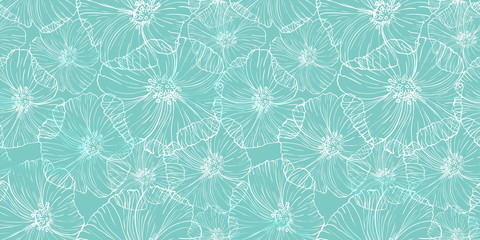 Acrylglasbilder Mohnblumenmuster Mohnblumen Spitzenmuster mit floralem Design  © WI-tuss