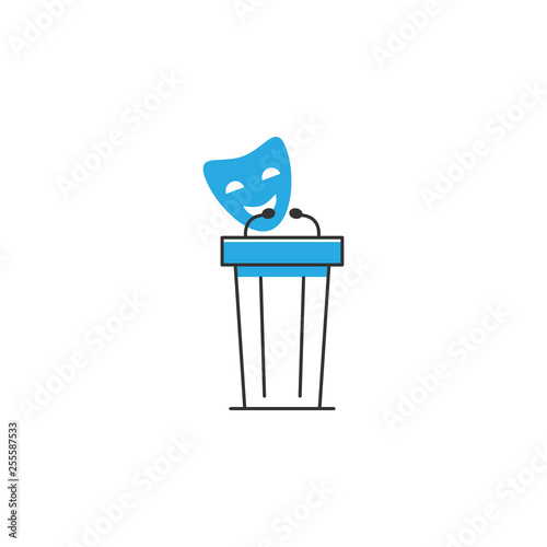 Politician, political games vector icon