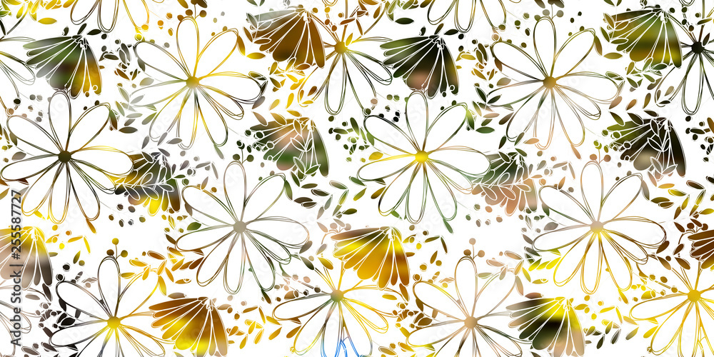 Floral pattern chammomile. Florals vector surface design. Floral pattern chammomile. Florals vector surface design.
