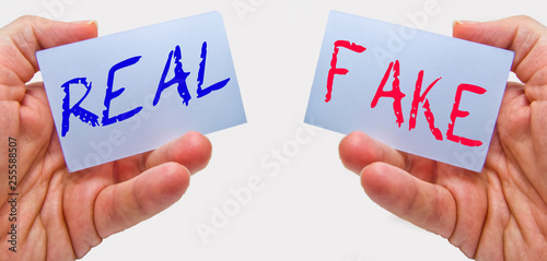 Obraz na plátně real or fake? how to understand what is true and what is false?