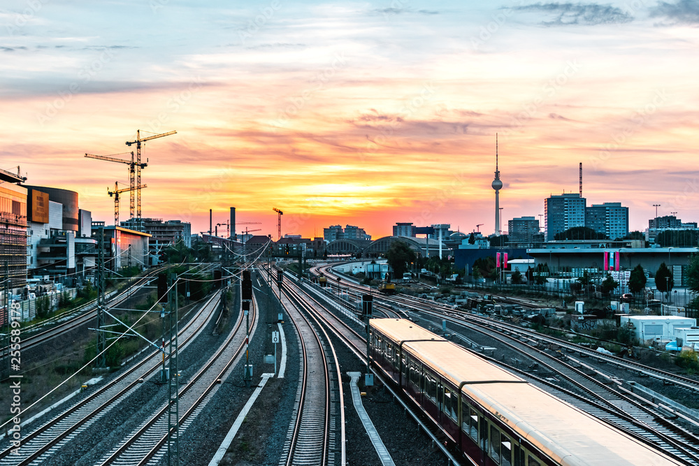 Berlin Sonnenuntergang mit Fernsehturm