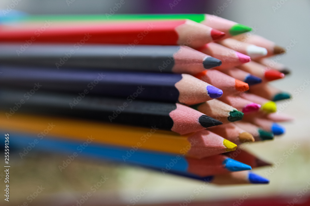 Fototapeta premium Colorful crayons. Fun colors.